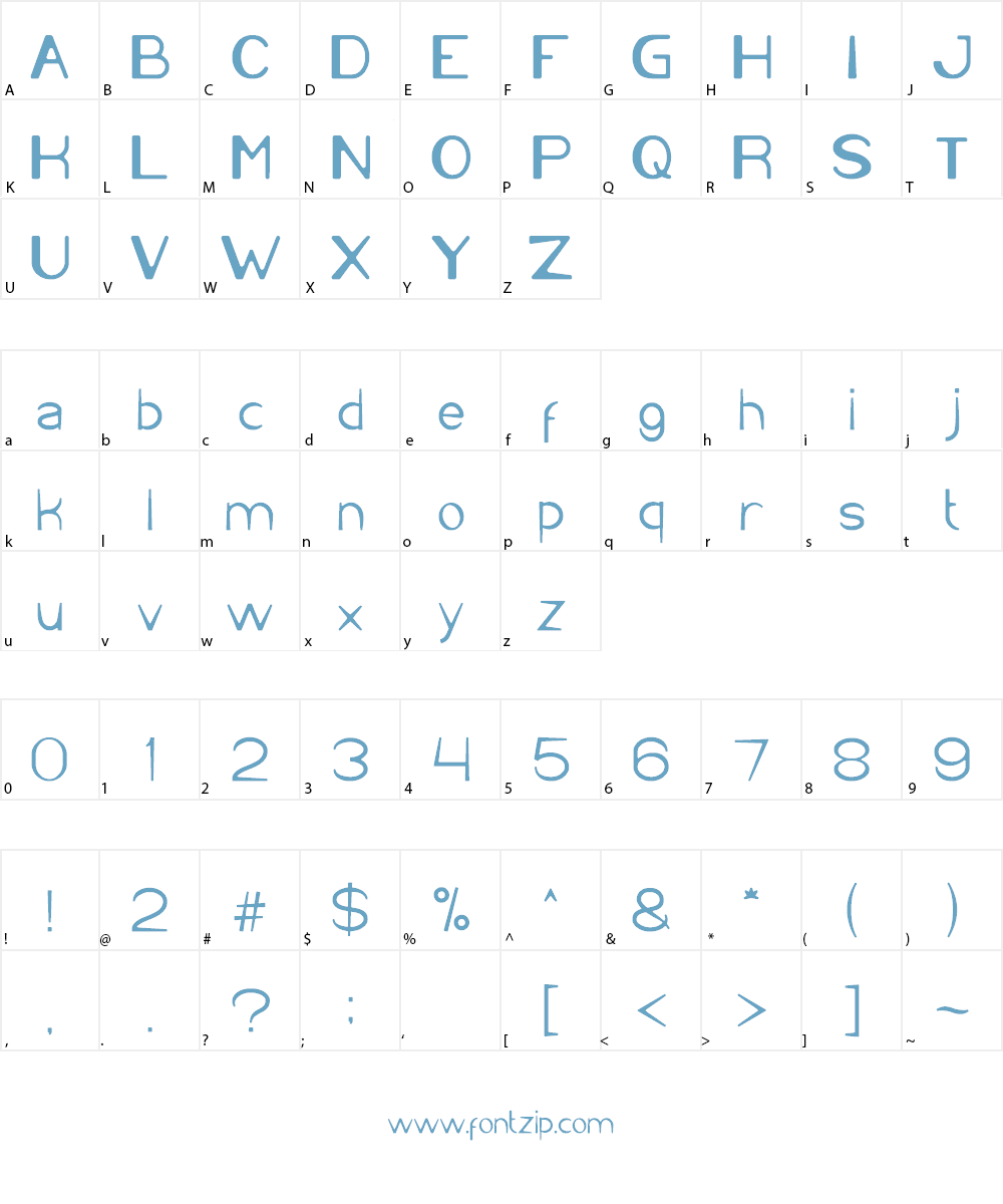 Cartoon Character Font Character